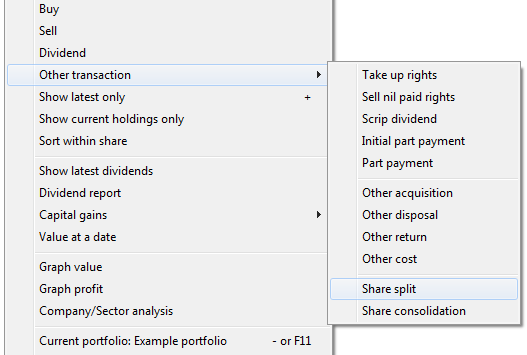 ShareScope: share splits